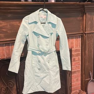 New York & Co  7th Avenue Stunning Blue Trench Coat size xs Never worn